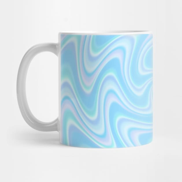 Pastel Blue Abstract Spiral by Trippycollage